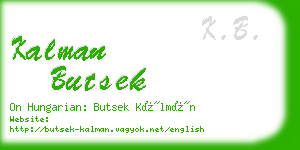 kalman butsek business card